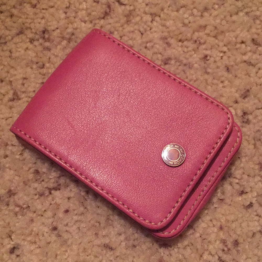 Pink Coach Card Case